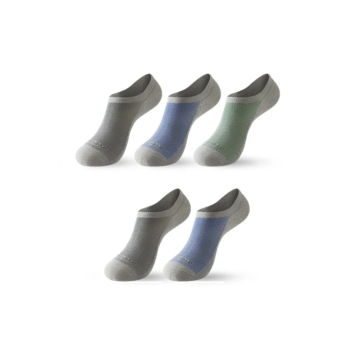 INVISIBLE No Show Socks Unisex 5 Pack