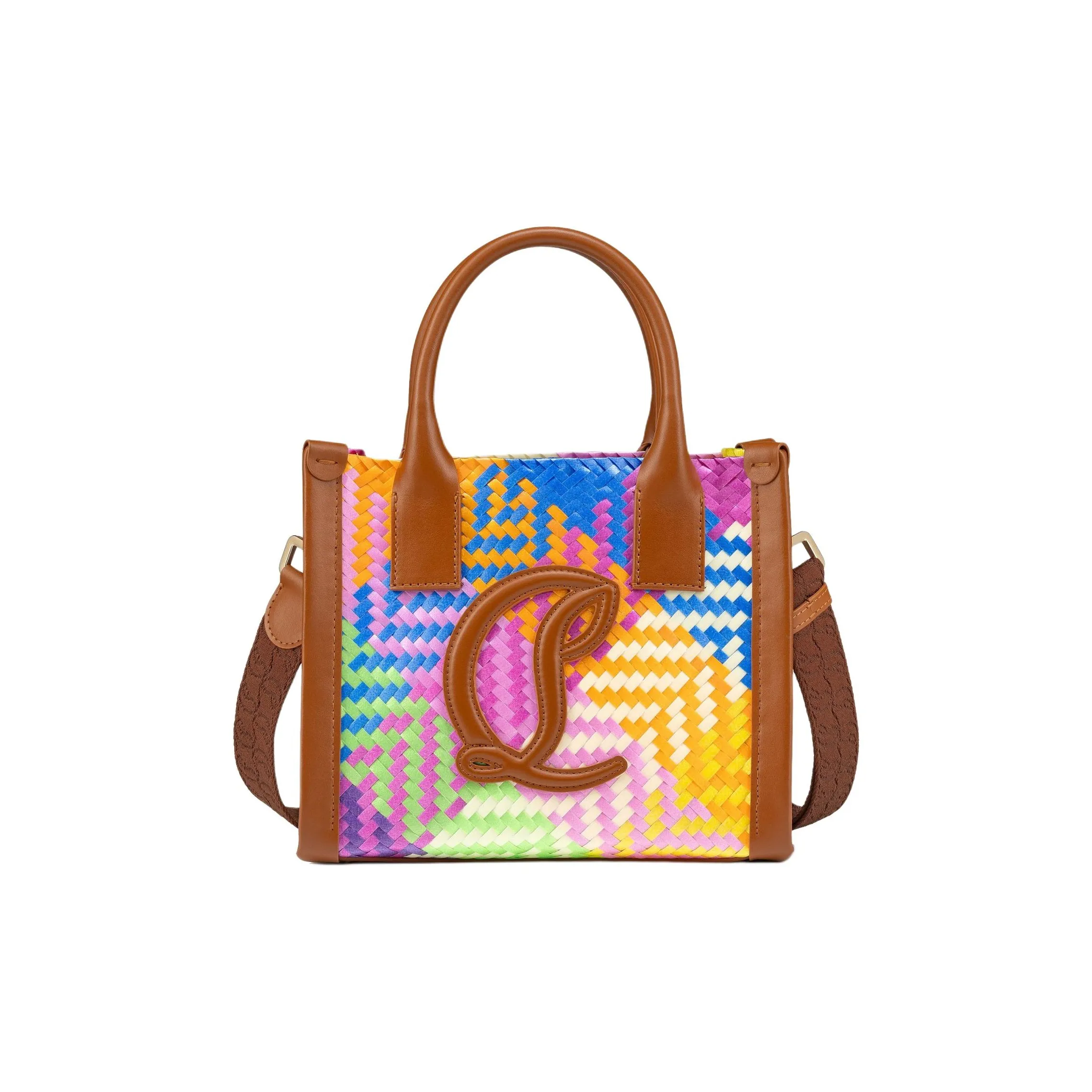 CL LUBOTING Calfskin Tote Bag, Shopping Bag, Shoulder Bag, Crossbody Bag, Handbag Mini Women's Multicolor