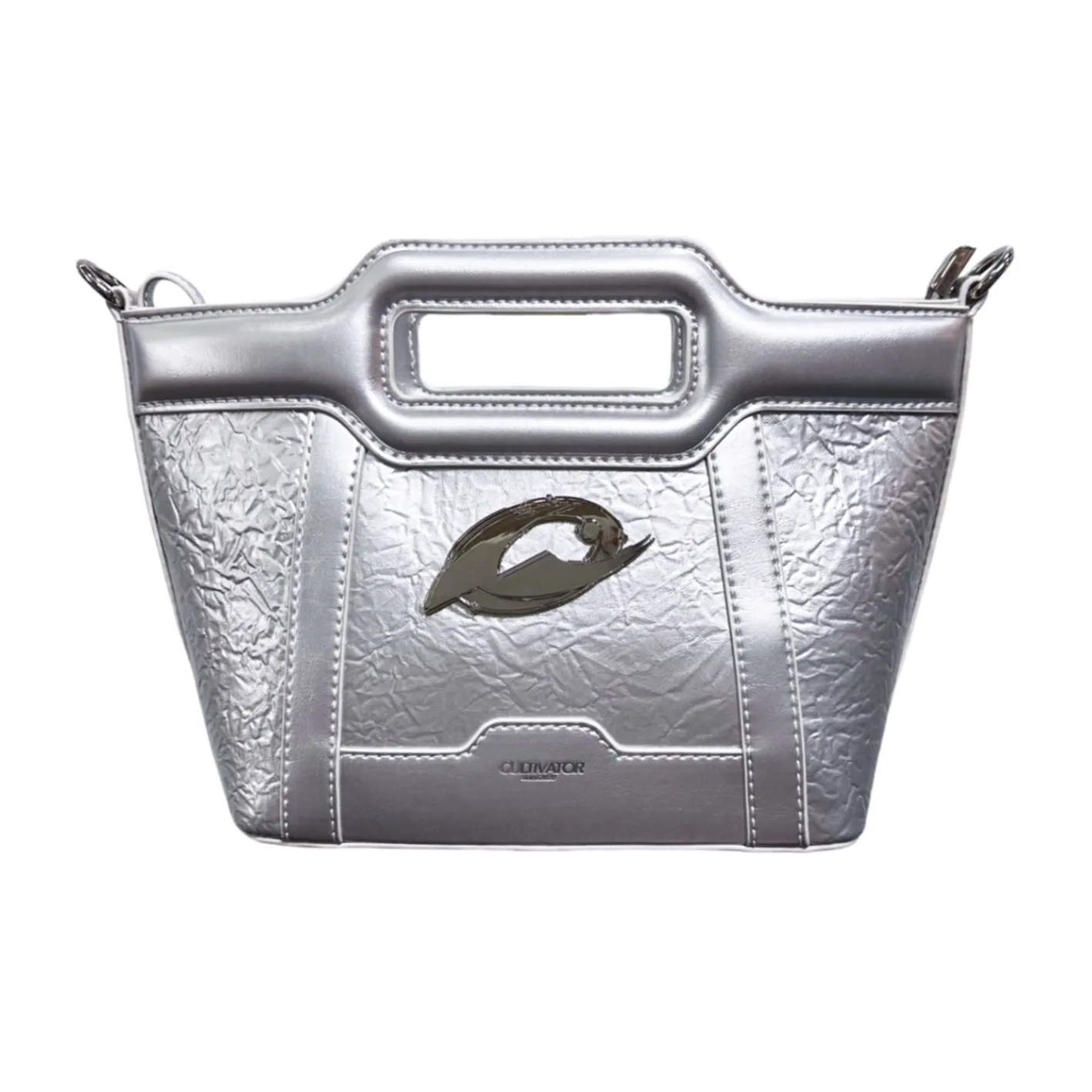 CULTIVATOR ПУ (полиуретан) Сумка Сумка через плечо Маленькая Сумка через плечо Женская Серебряная Черная