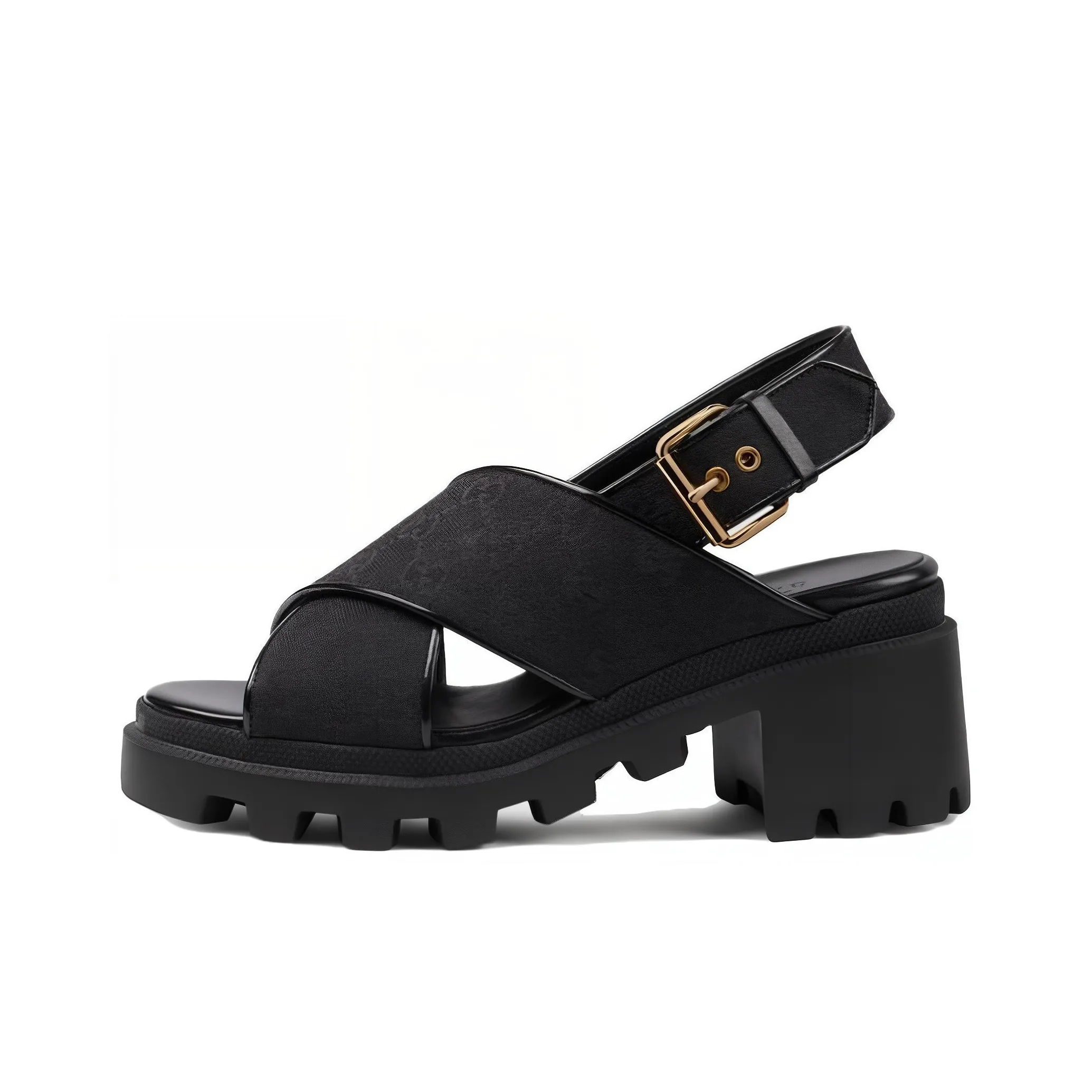 GUCCI One Strap Sandals Women's Black