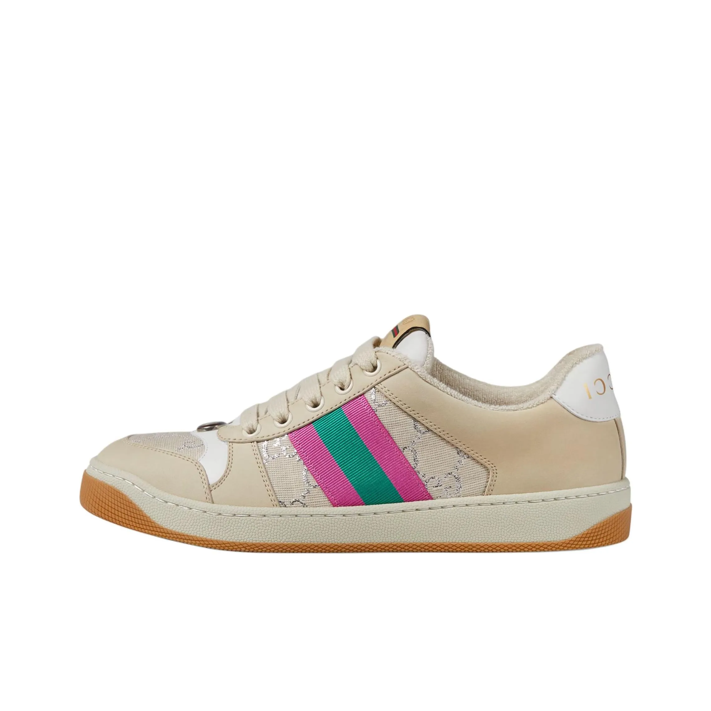 GUCCI Women's Screener 'White Gg Lamé' Women's