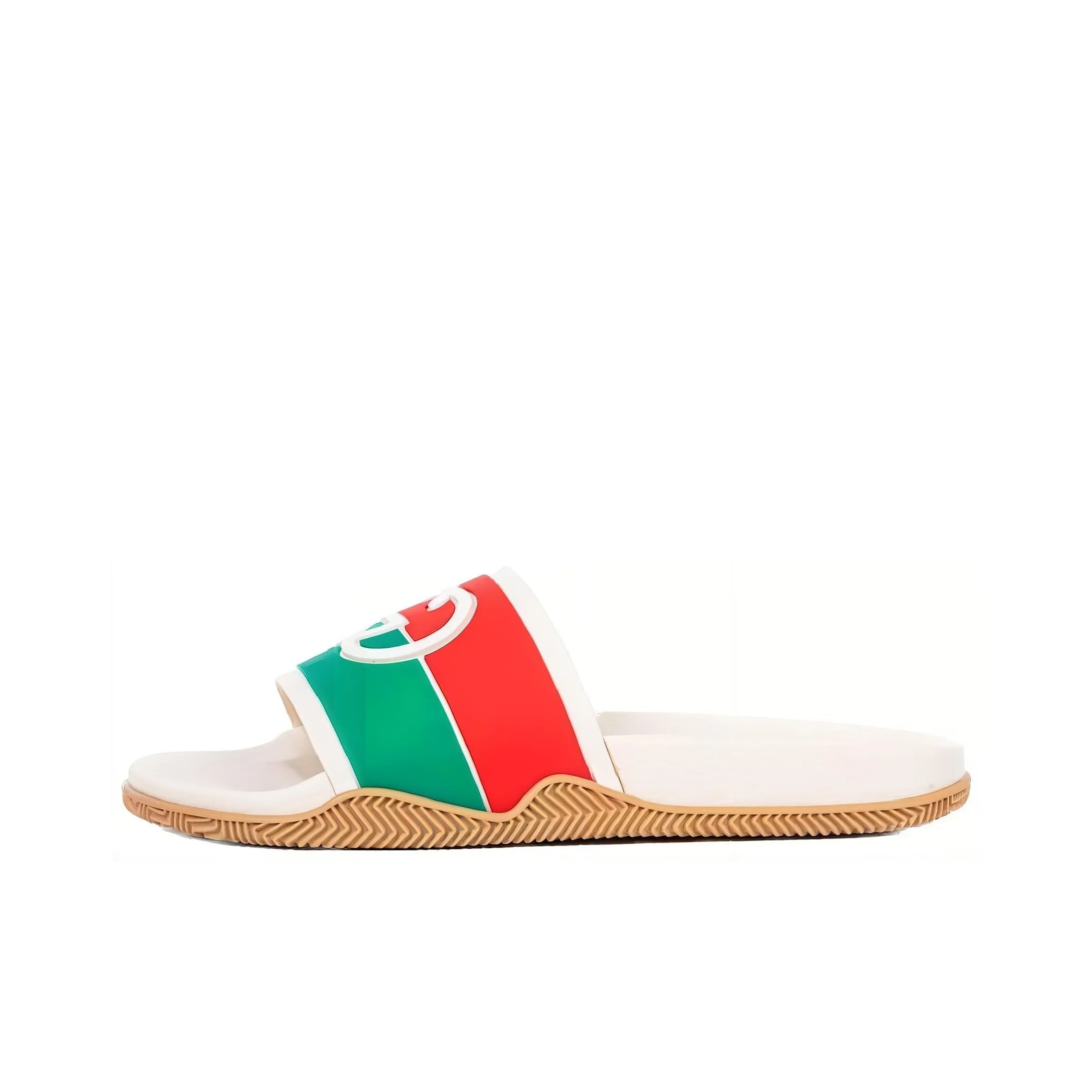GUCCI Interlocking G Web Stripe Slides