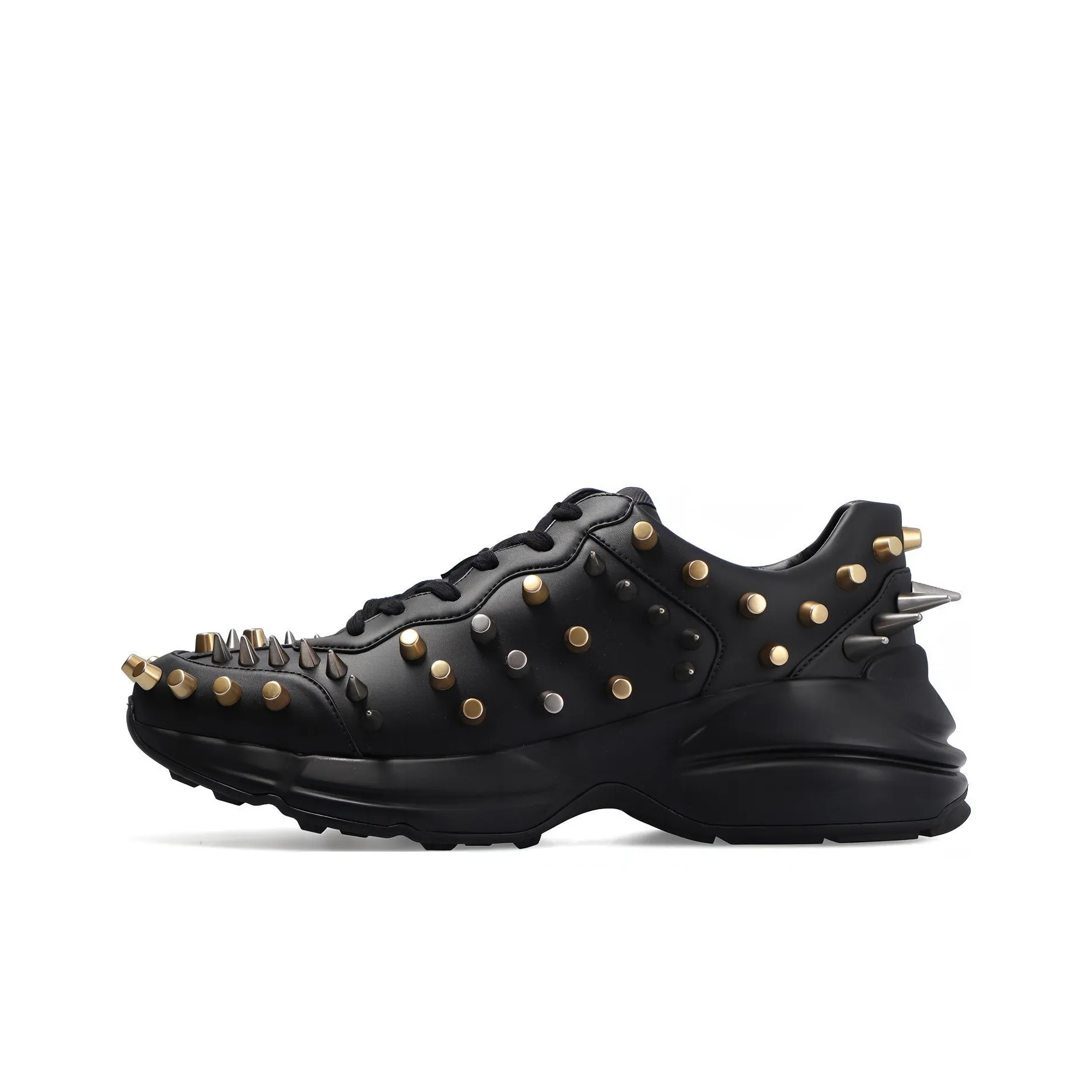 GUCCI Rhyton Low Top Sports Casual Shoes Men's Black