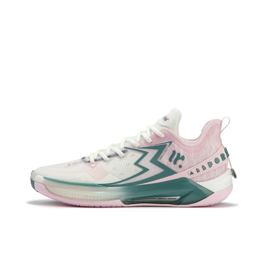 361° BIG3 5.0 Quick PRO Basketball Shoes Men's Low Top Feather White/Pure White Pink