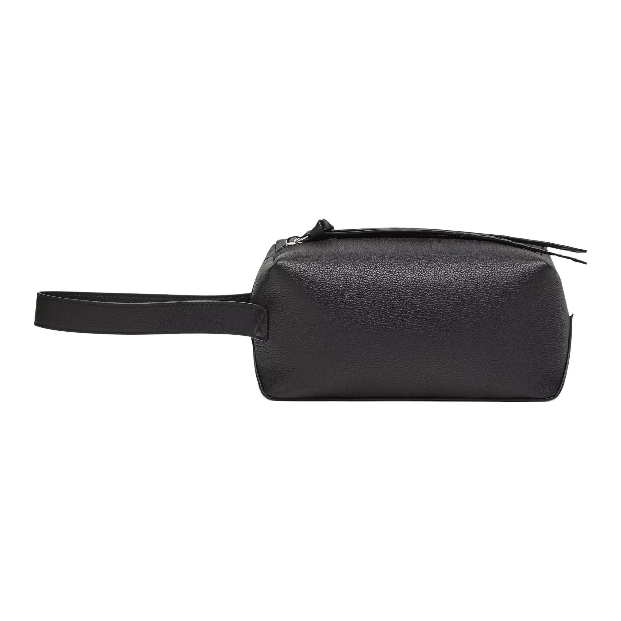FENDI ROMA Calfskin Makeup Bag Men's Black