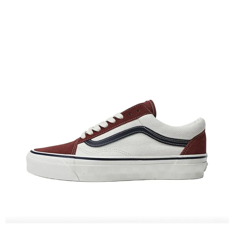 Vans Old Skool Wear-Resistant Low-Top Skateboard Shoes Men's Burgundy