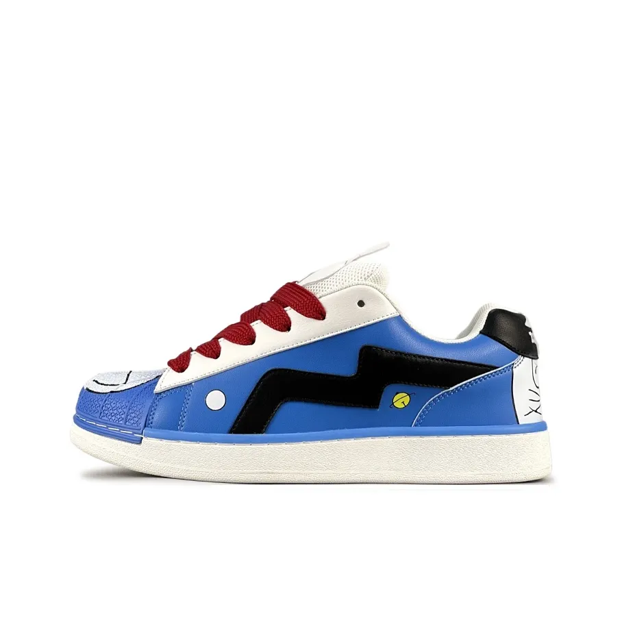 ZUIBANG Shell Head Skateboarding Shoes Anti Slip Wear Resistant Low Top Casual Shoes Women's Blue White