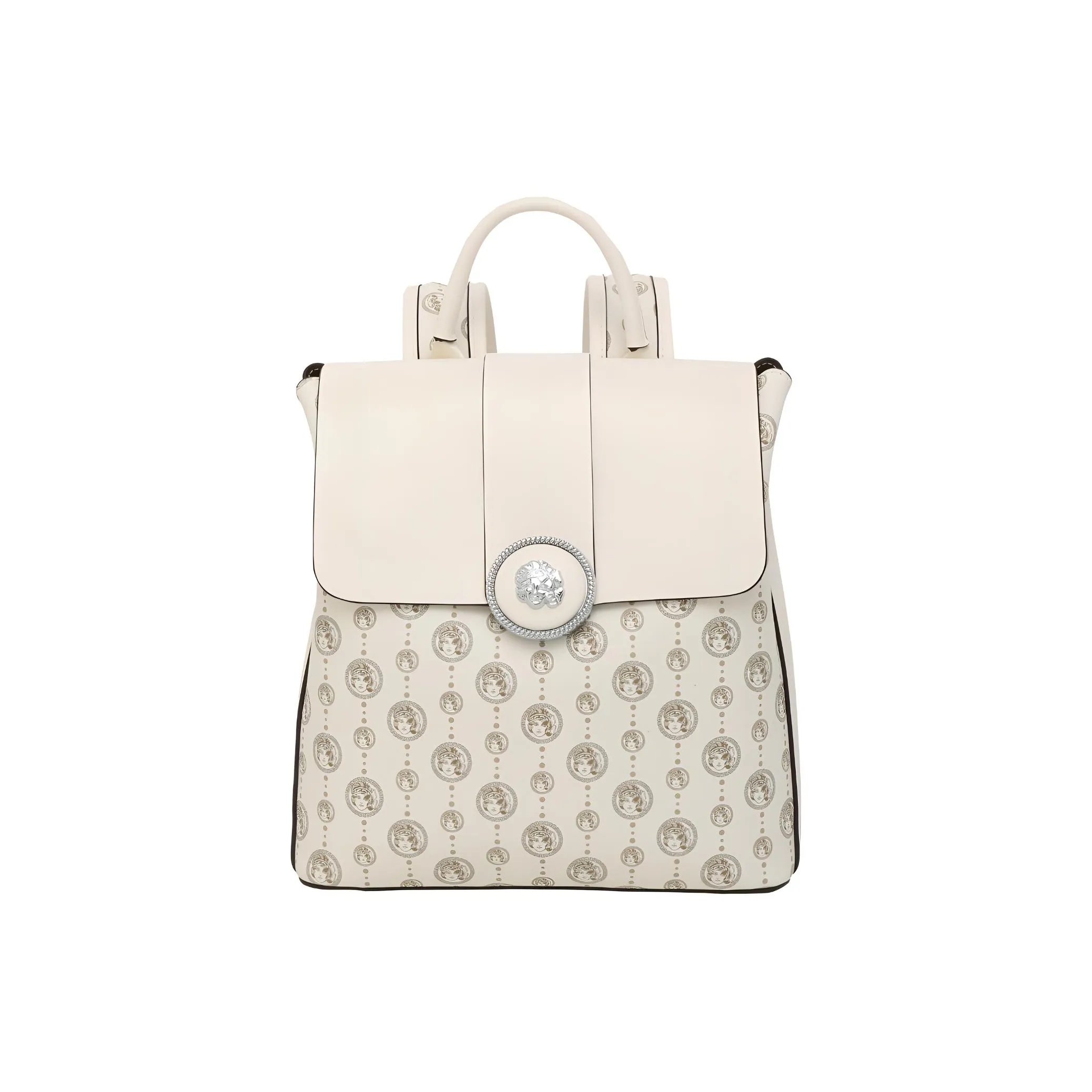 TTaG．baG ПВХ Поливинилхлорид Винтаж Рюкзак Стандартный Женские Белый Коричневый