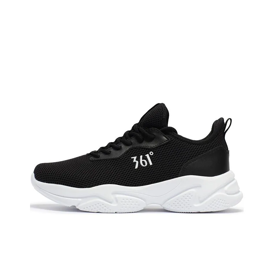 361° Durable Breathable Low Top Casual Shoes Men's Black White