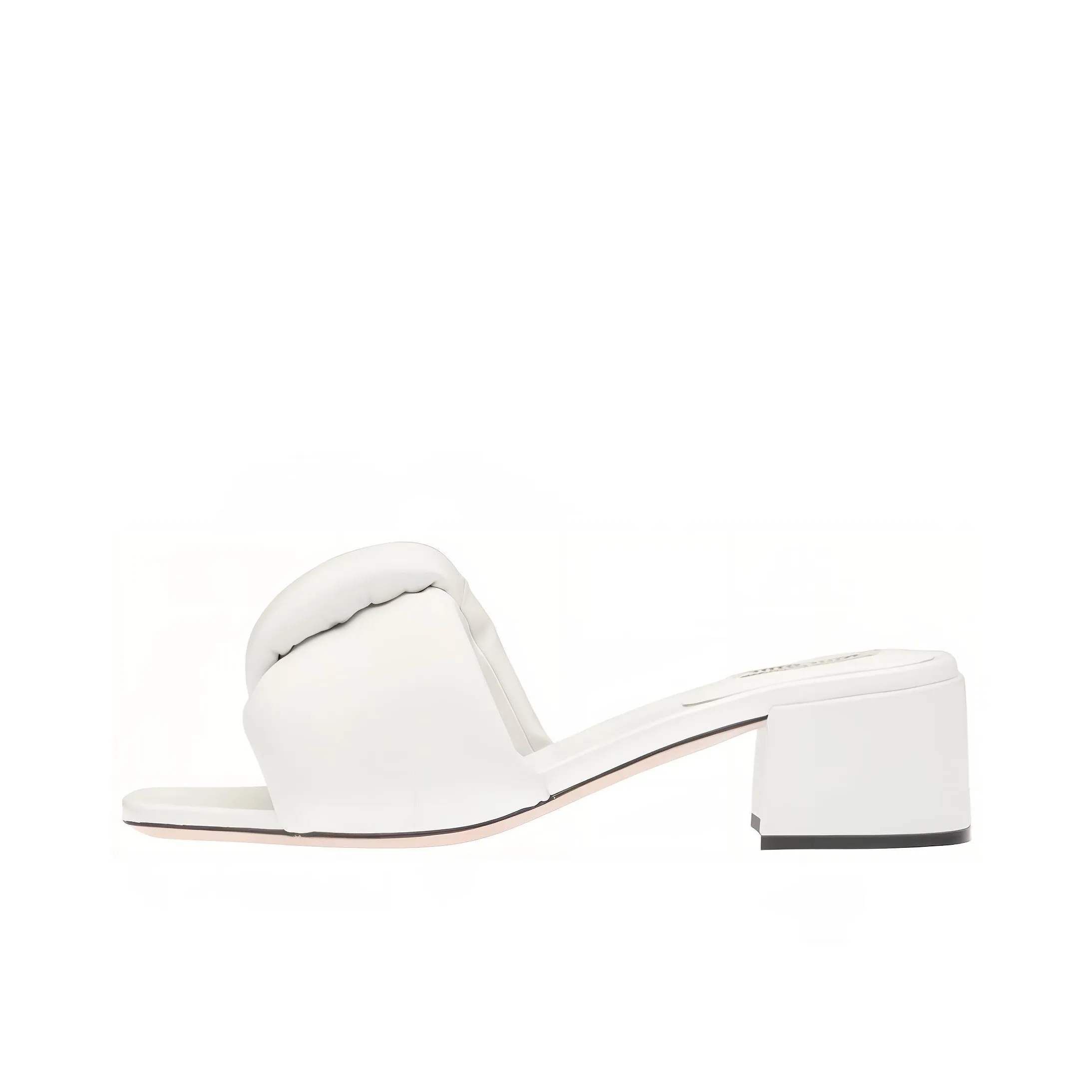 MIU MIU Abrasion Resistant Slide Slippers Women's White