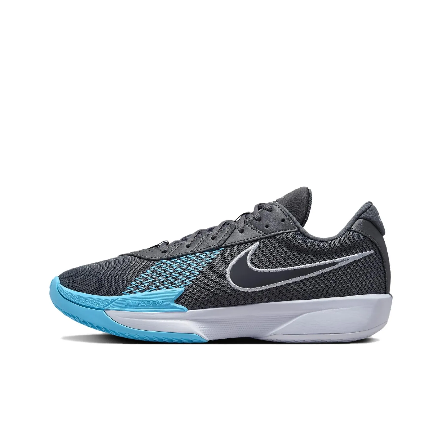 Nike Air Zoom G.T. Cut Academy Anti-Slip Wear-Resistant Low-Top Basketball Shoes Unisex Gray Blue EP