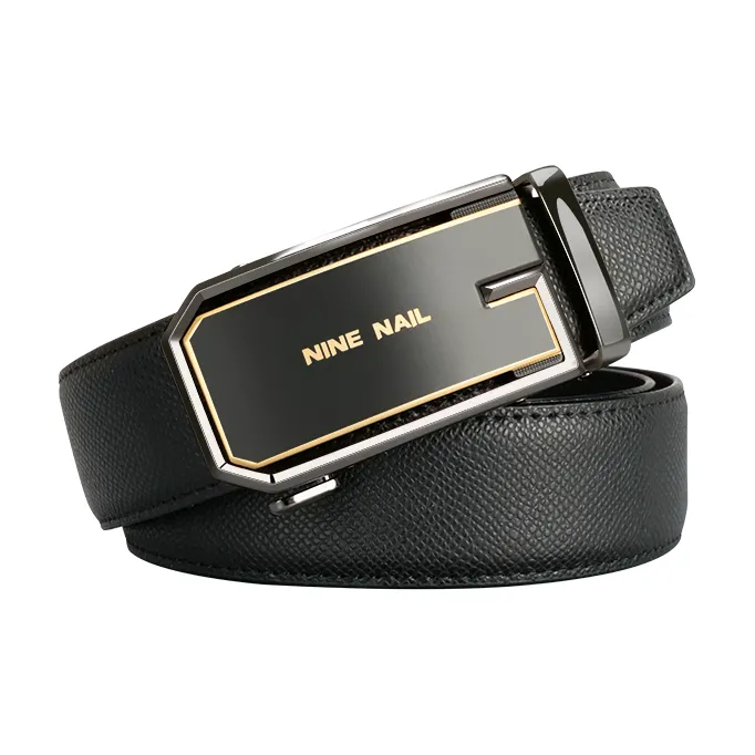 NINE NAIL Nine Секция Stud Классический Юноша Коровья кожа Ремни Мужской Ширина 3,5 см