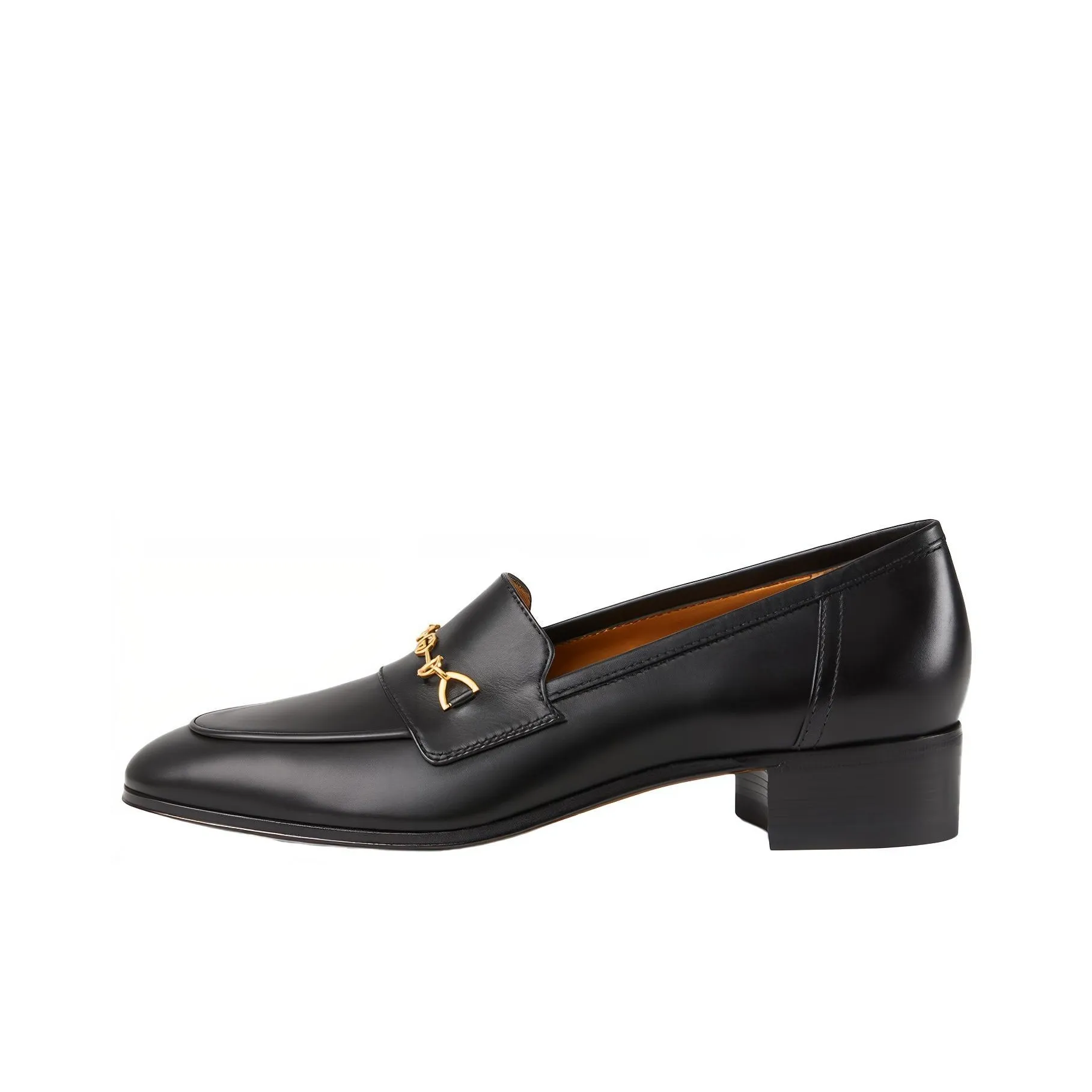 GUCCI Interlocking G Horsebit Loafer Black Leather Women's