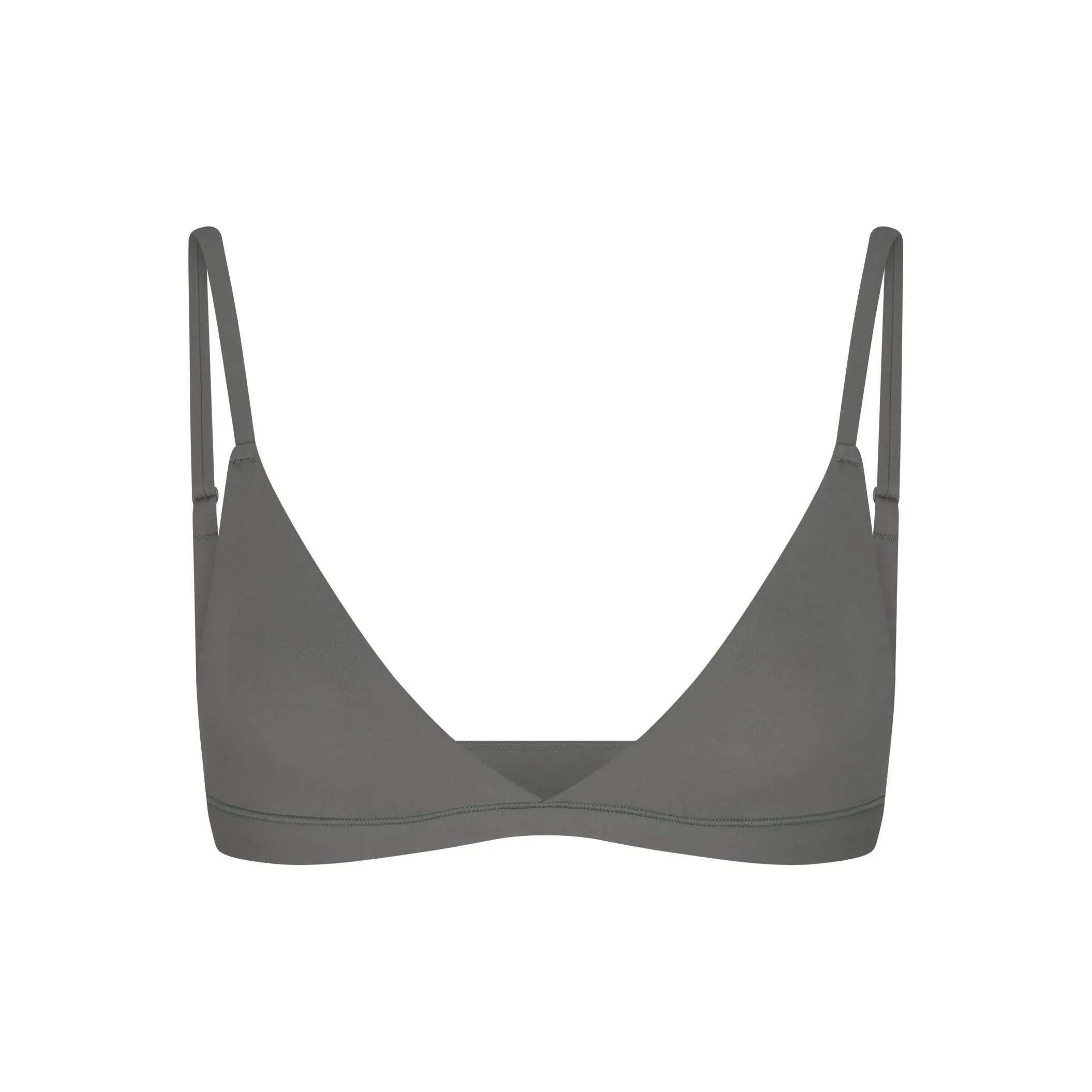 SKIMS FITS EVERYBODY TRIANGLE BRALETTE Bra Women's 1 Pack GUNMETAL/Bronze