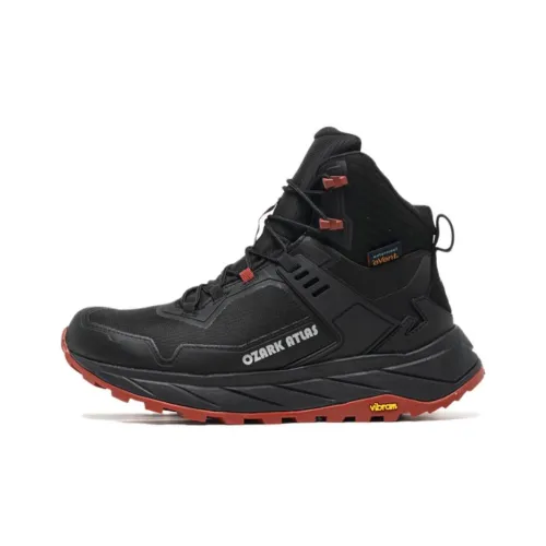 OZARK GEAR Трекинговые ботинки High Top Черный / Красный Унисекс