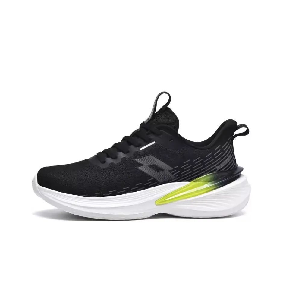LOTTO FLY Shark Breathable Support Rebound Low Top Casual Racing Running Shoes Men's Black