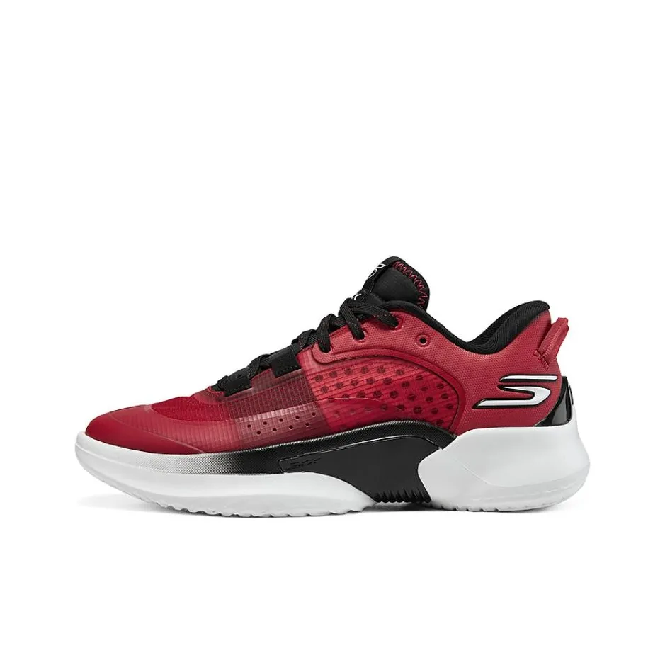 Skechers MEN'S GO Амортизаторы Shock Low Top Баскетбольные кроссовки Мужские Красный Черный