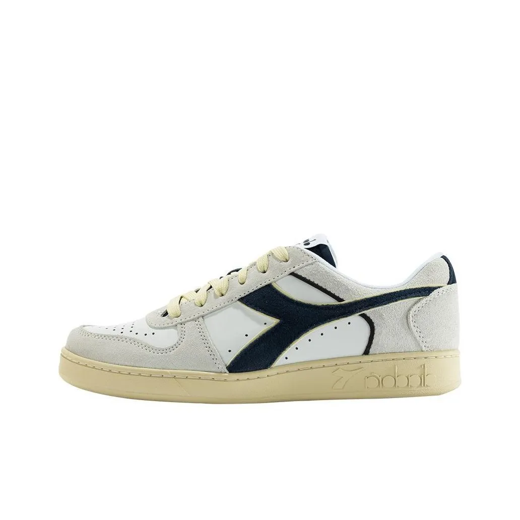 Diadora Magic Basket Slip-Resistant Abrasion-Resistant Low-Top Skateboard Shoes Unisex White Диадора Magic Basket противоскользящие устойчивые к истиранию низкие топовые скейтбордические кроссовки унисекс белые
