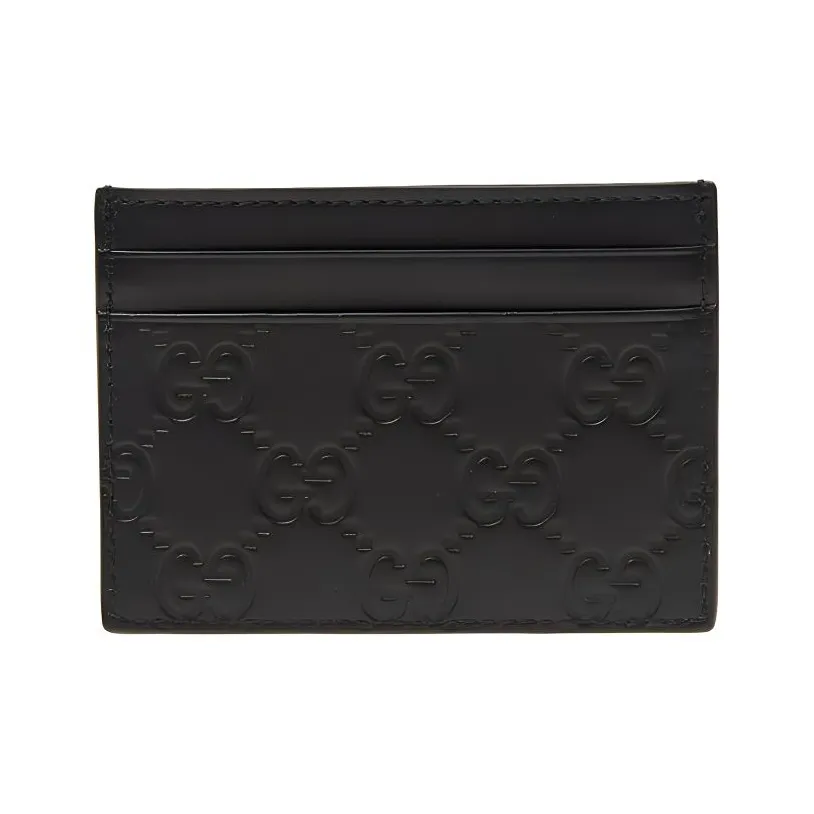 GUCCI Кожа Держатель для карт Держатель для карт Женский Черный