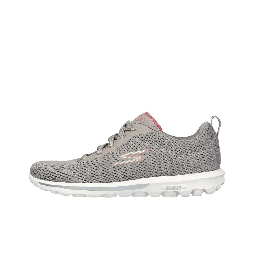 Skechers GO WALK Anti Slip Wear Resistant Low Top Casual Shoes Women's Linen Gray