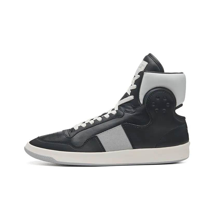 EQLZ EQUALIZER Vintage Basketball Shoes Unisex High Top Concrete Black