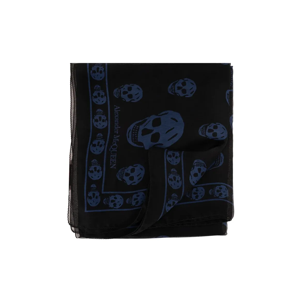 Alexander McQueen Skull Motif Finished Edge Scarf