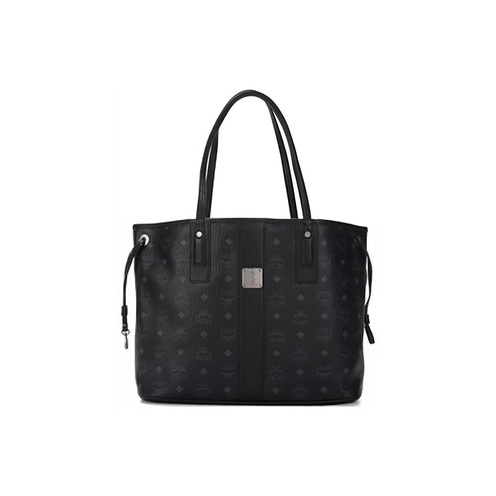 MCM Liz Visetos Coated Canvas With Leather Combo Bag, Tote Bag, Shopping Bag, Handbag, Shoulder Bag Tubas Women's Black
