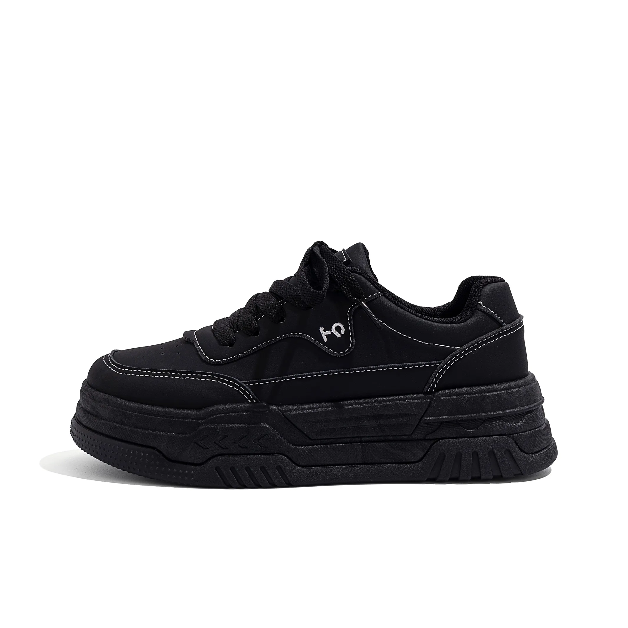 HUANQIU Abrasion Resistant Low Top Skateboard Shoes Women's Black