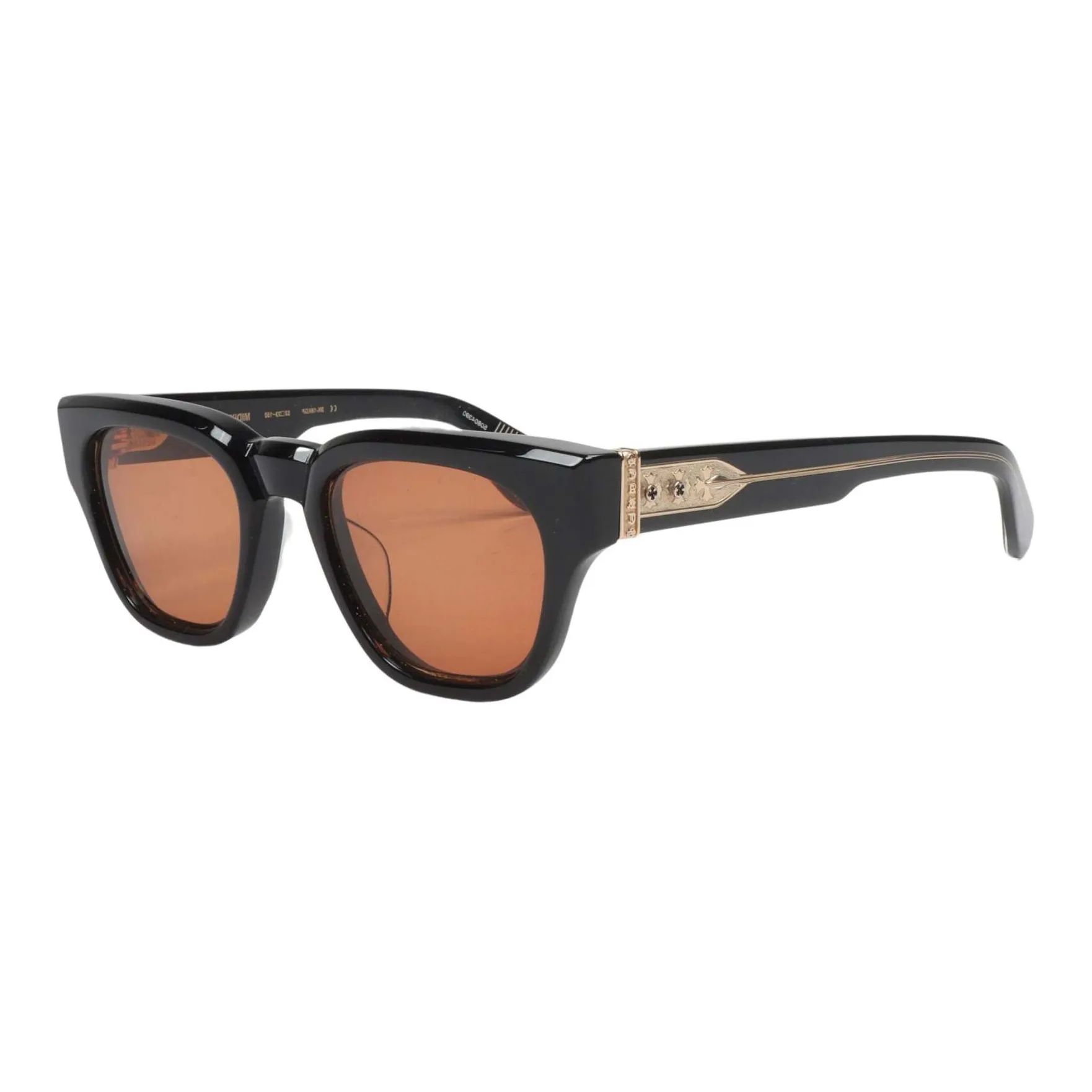 Chrome Hearts Acetate 925 Sterling Silver Square Sunglasses Unisex Black