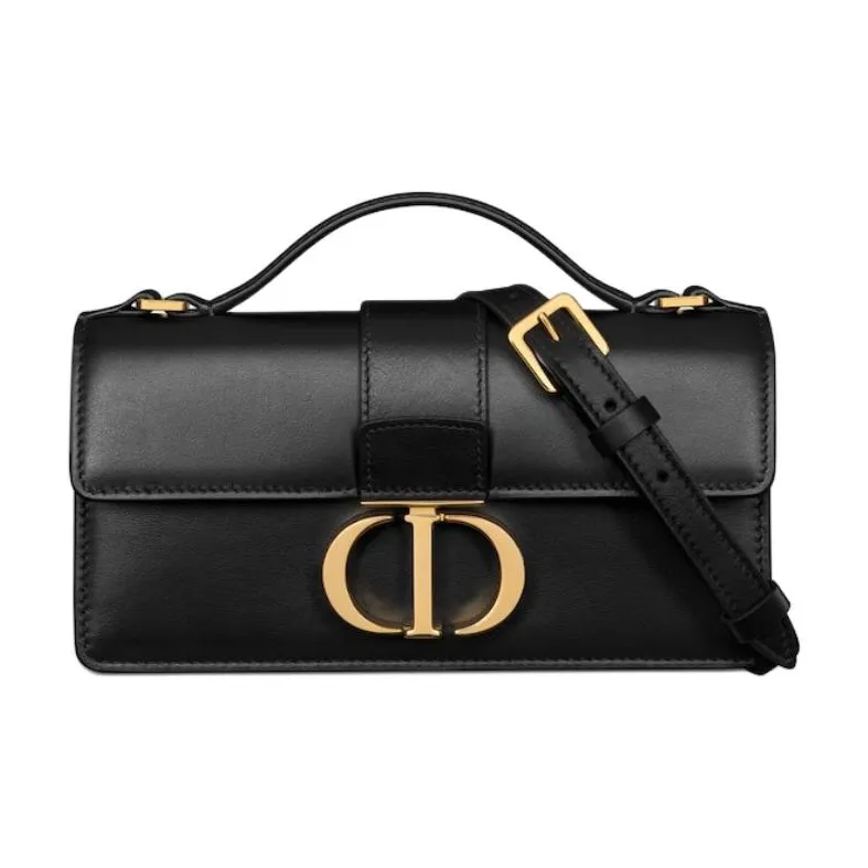 DIOR Miss Montaigne Smooth Cow Leather Shoulder Bag, Crossbody Bag, Handbag Mini Women's Black