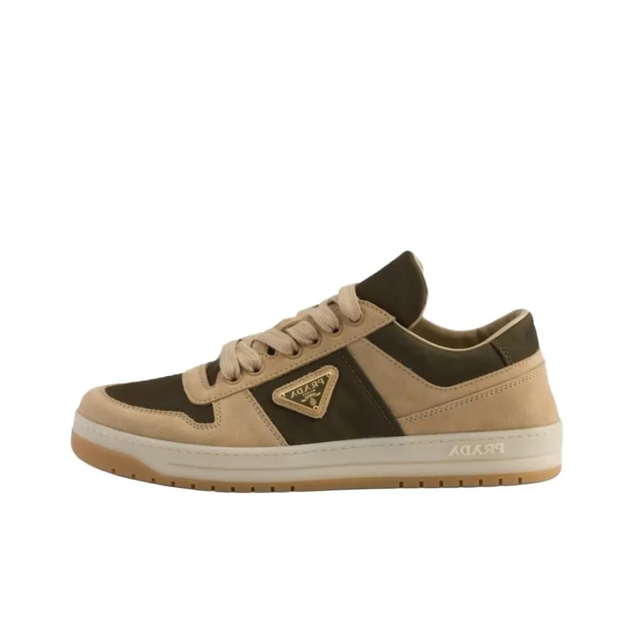 PRADA Prada Downtown Low Top Skateboard Shoes Women's Beige