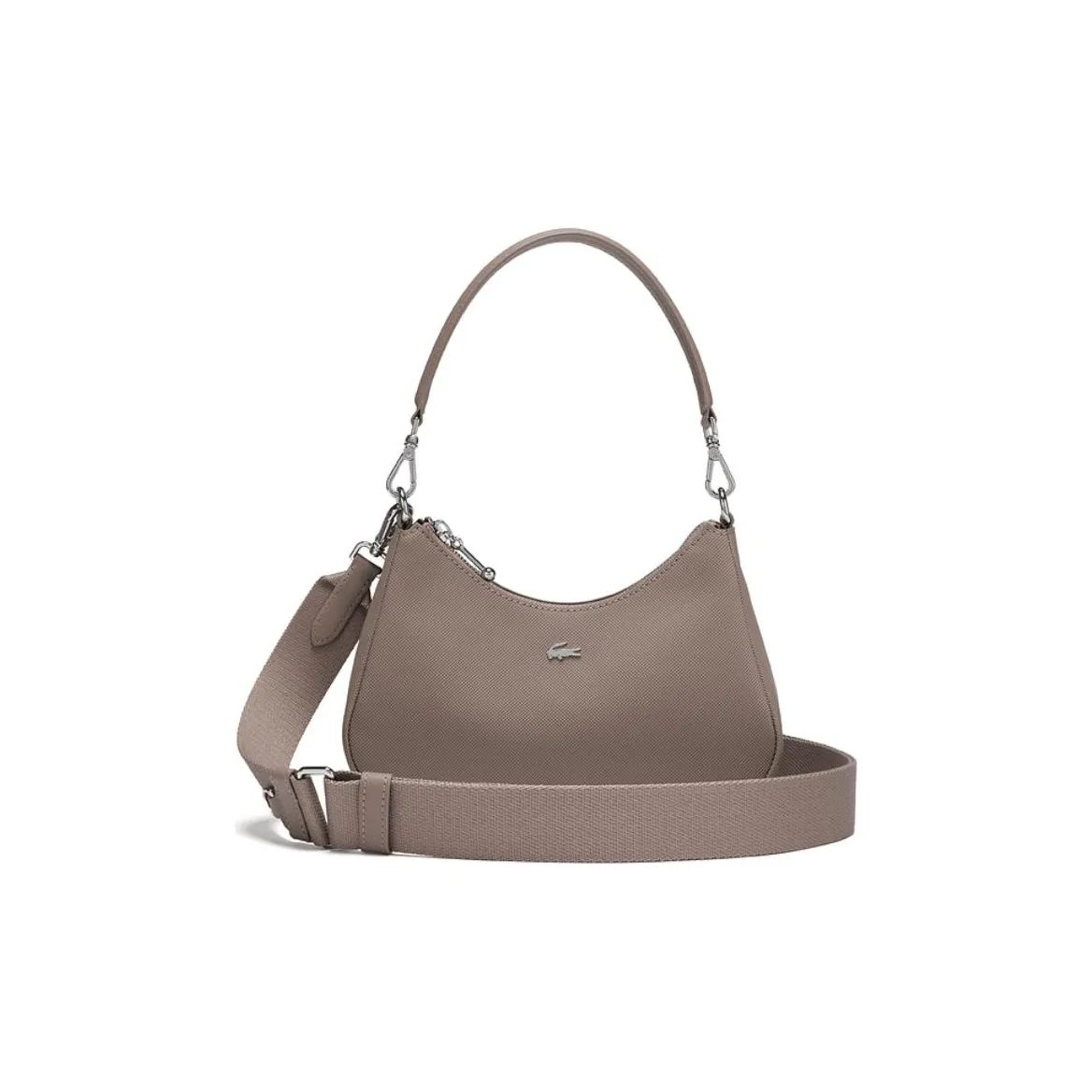 Сумка через плечо из ПВХ маленькая женская хаки совместный проект с LACOSTE