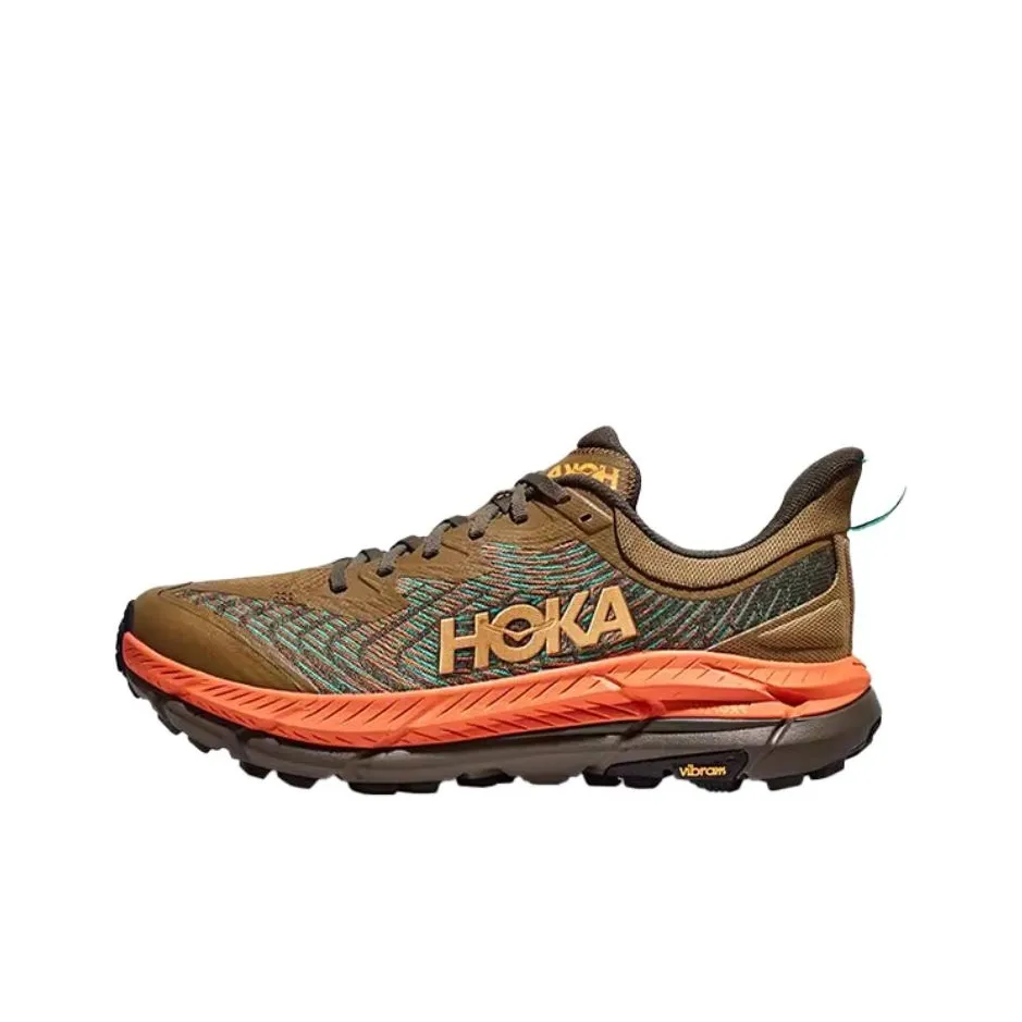 HOKA ONE ONE Mafate Speed 4 Slip Resistant Low Top Trail Running Shoes Men's Pumpkin