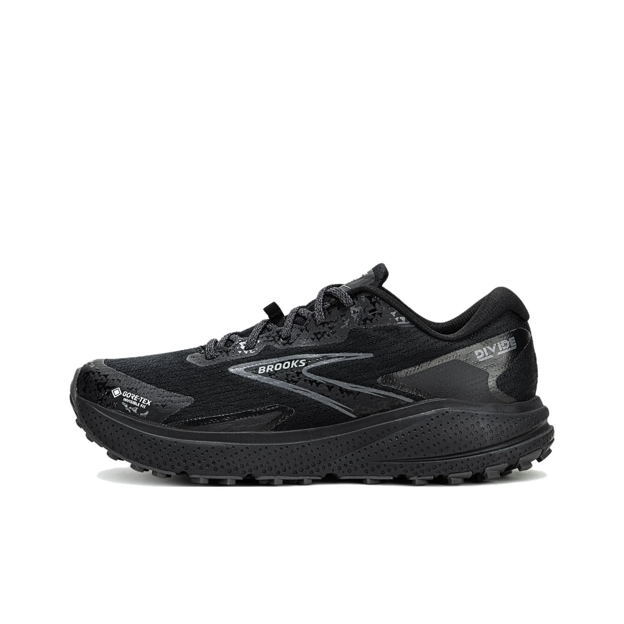 Brooks Divide Cushioned Slip Resistant Low Top Trail Running Running Shoes Unisex Black Gray