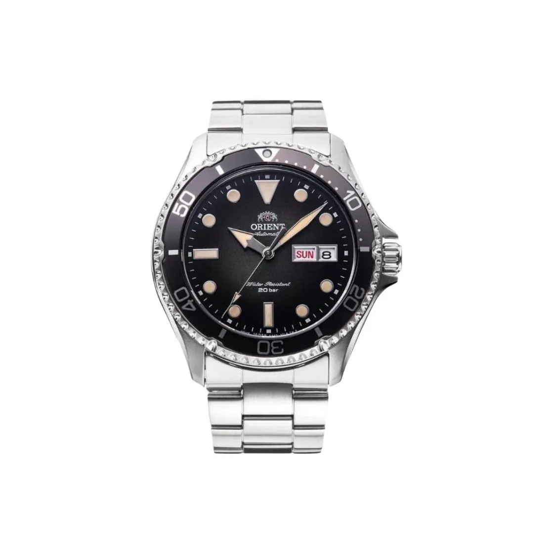 ORIENT Mako Collection Automatic Mechanical Movement Stainless Steel Strap Watch 42mm Men's Watches Gray Dial