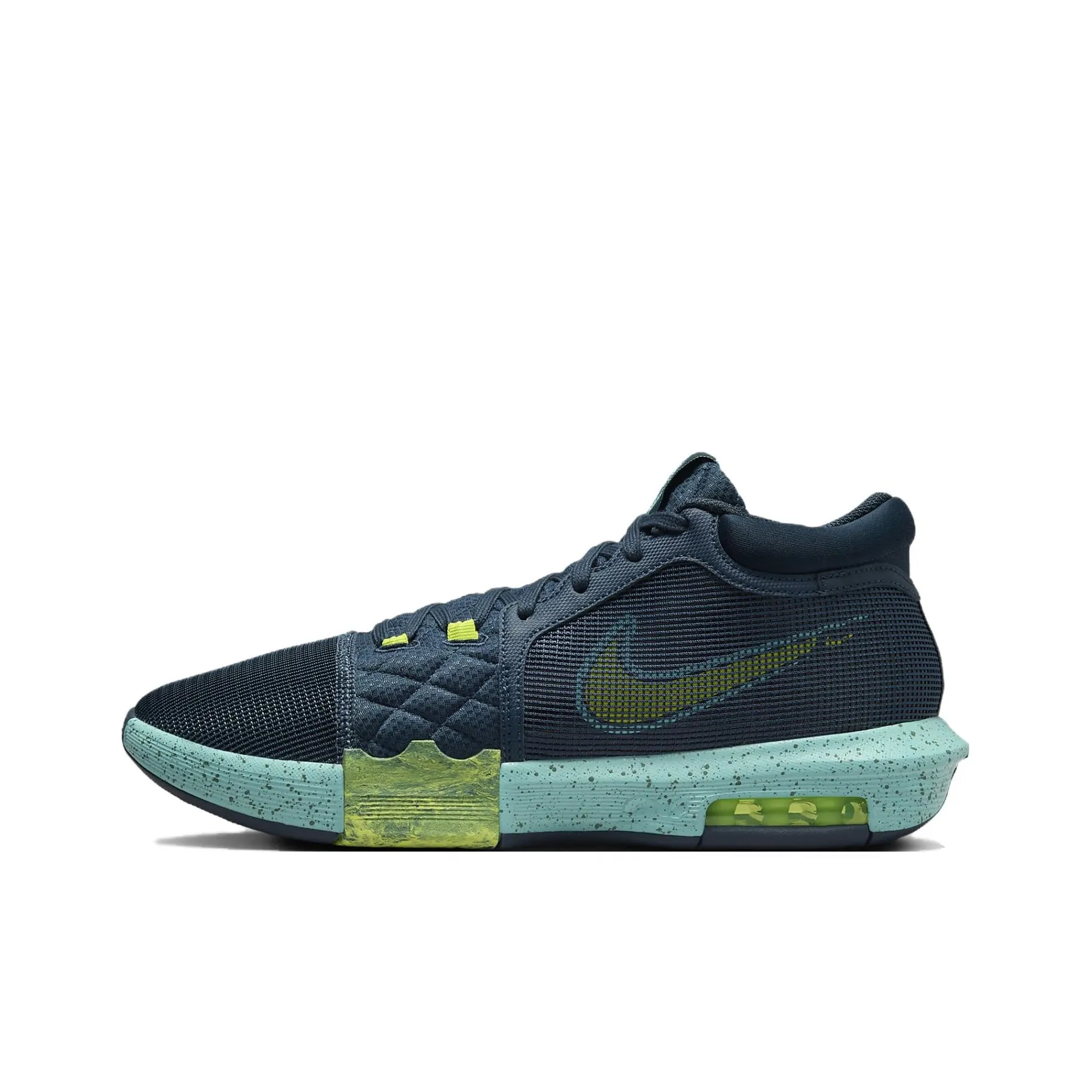 Nike Lebron 8 Anti Slip Wear Resistant Mid Top Basketball Shoes Unisex Blue Asian Version