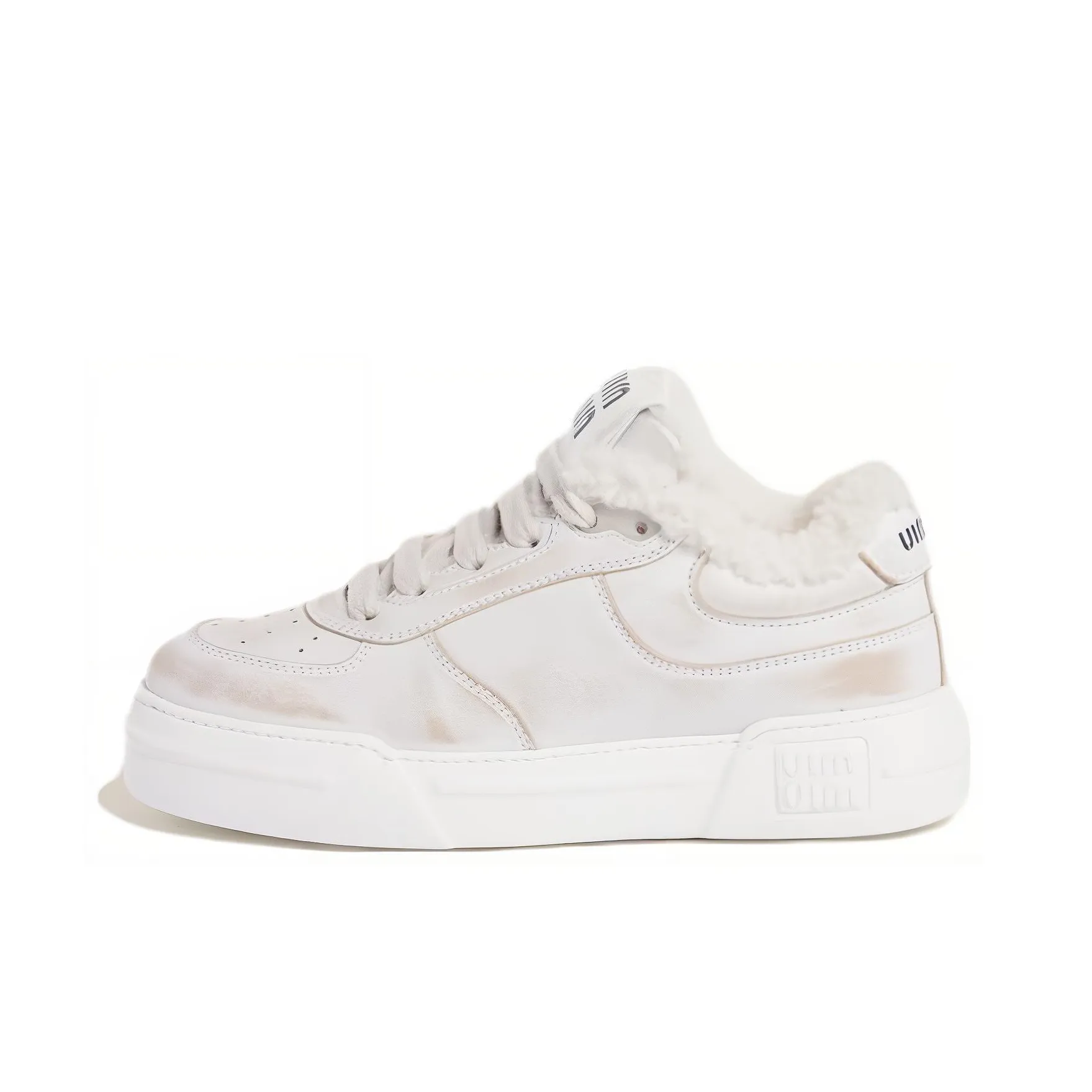 MIU MIU Low Top Skateboard Shoes Women's White