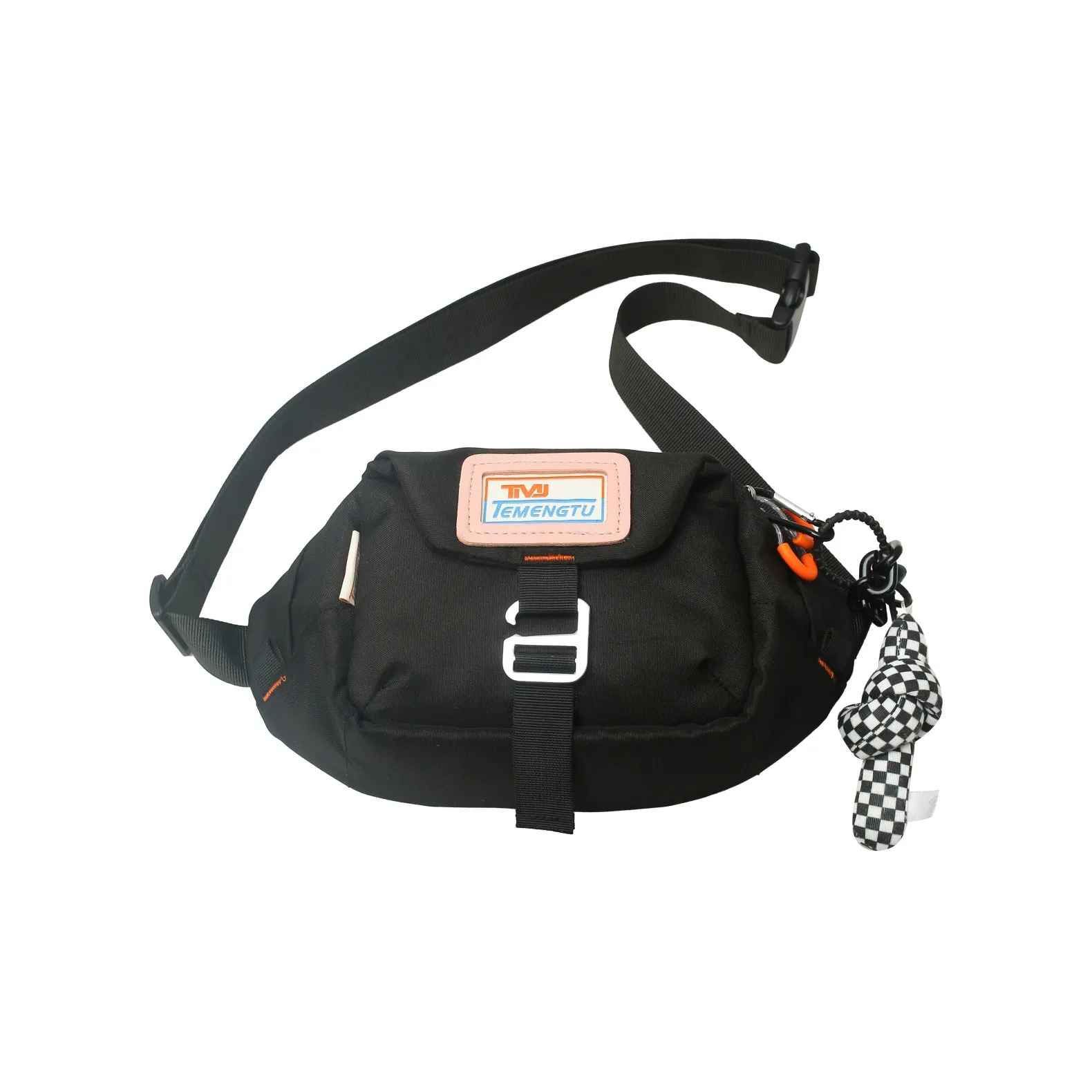 OURFUN Нейлоновая сумка через плечо сумка-слинг унисекс черная оранжевая зеленая синяя