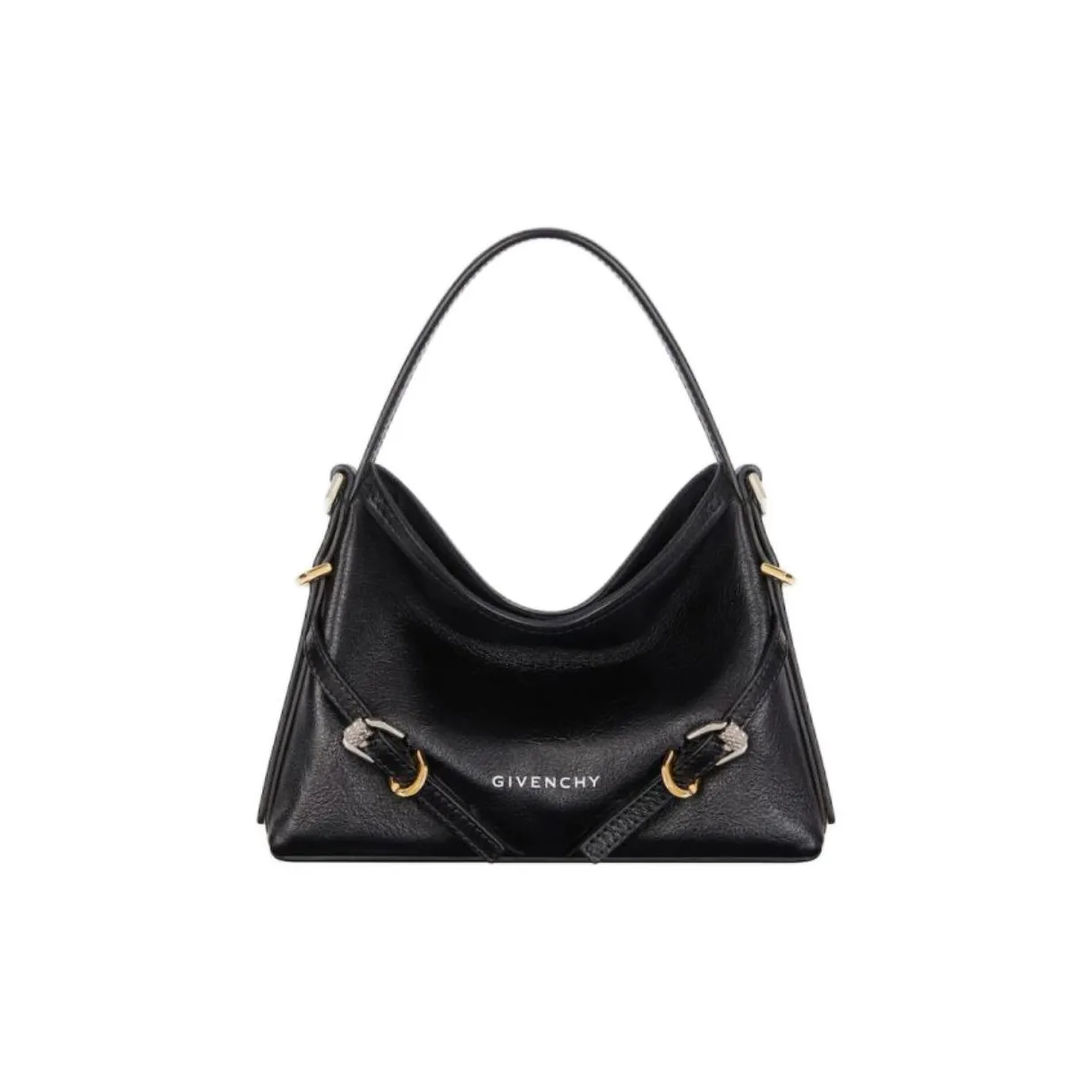 Givenchy Voyou Buffalo Leather Shoulder Bag, Crossbody Bag, Handbag Nano Women's Black