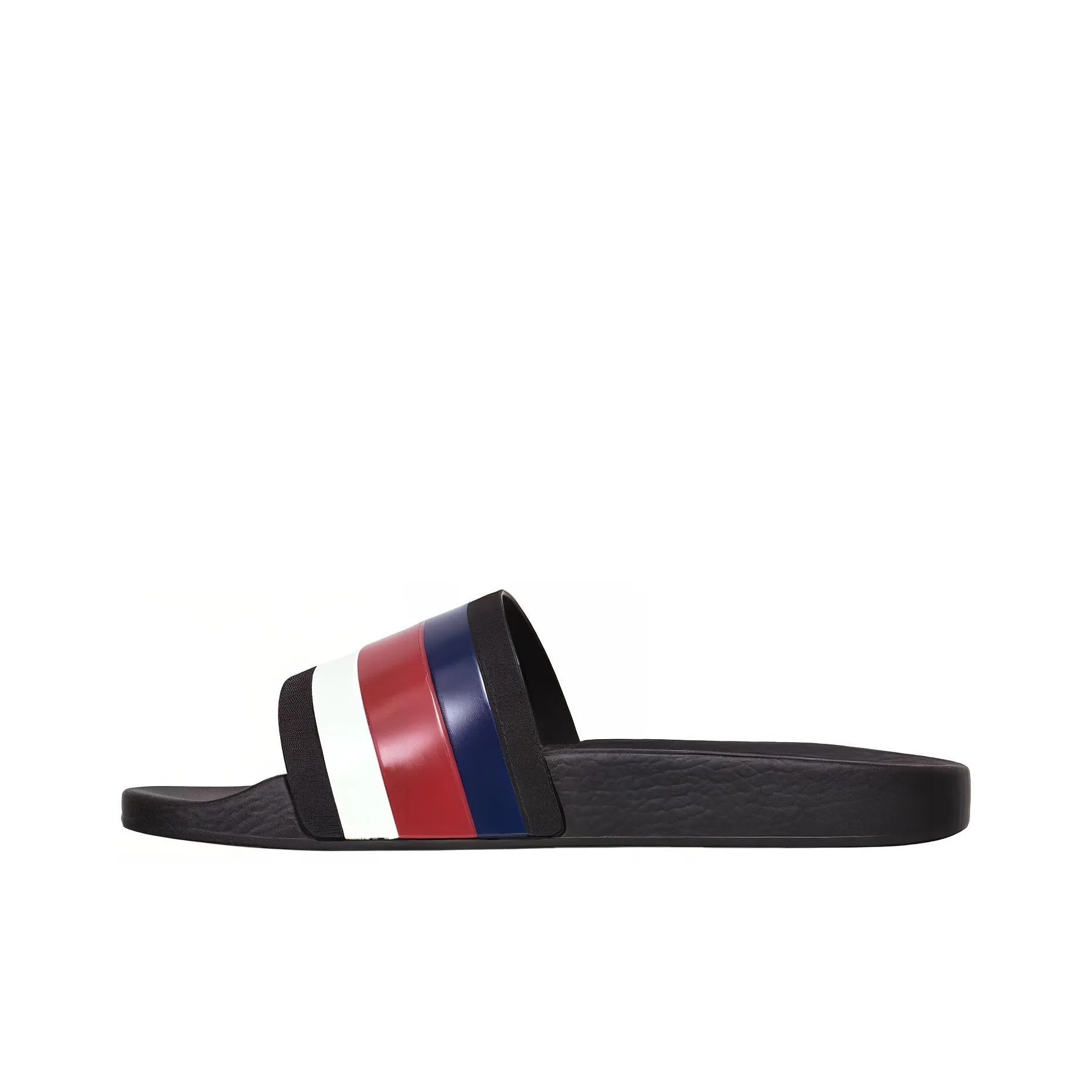 GUCCI Pursuit Pool Slides Blue White Stripe