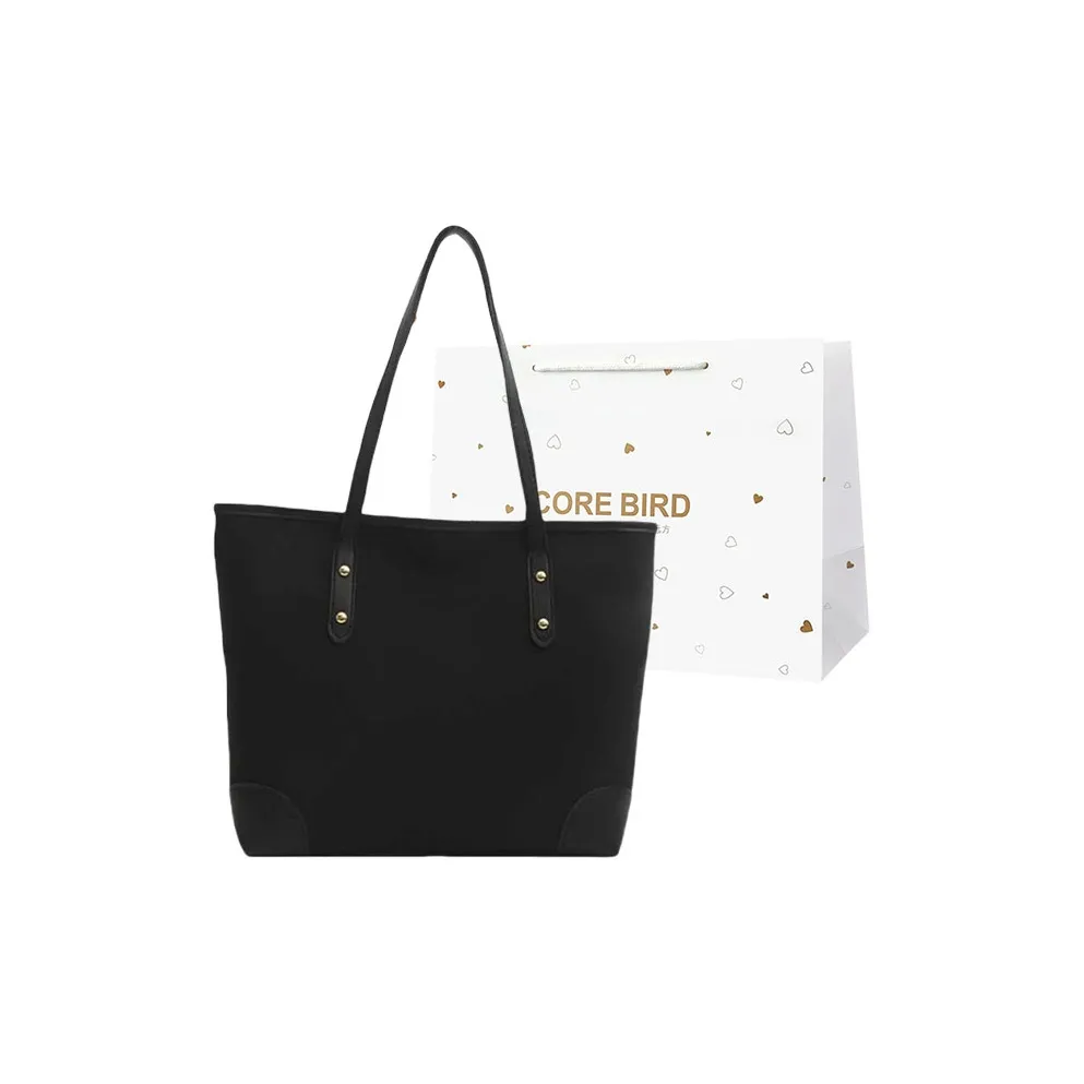 CORE BIRD Canvas Bag Shoulder Bag Women's Black White Khaki CORE BIRD Холщовая сумка плечевая сумка женская черный белый хаки