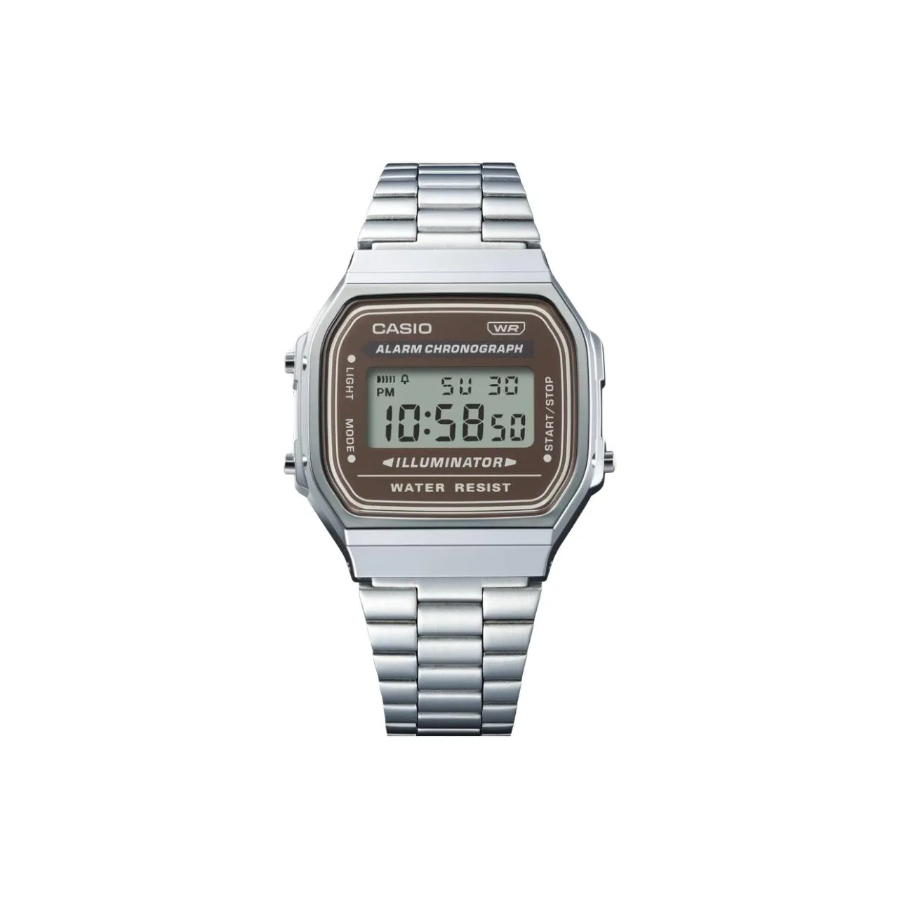 CASIO Кварцевый механизм нержавеющая сталь ремешок часы унисекс красный циферблат