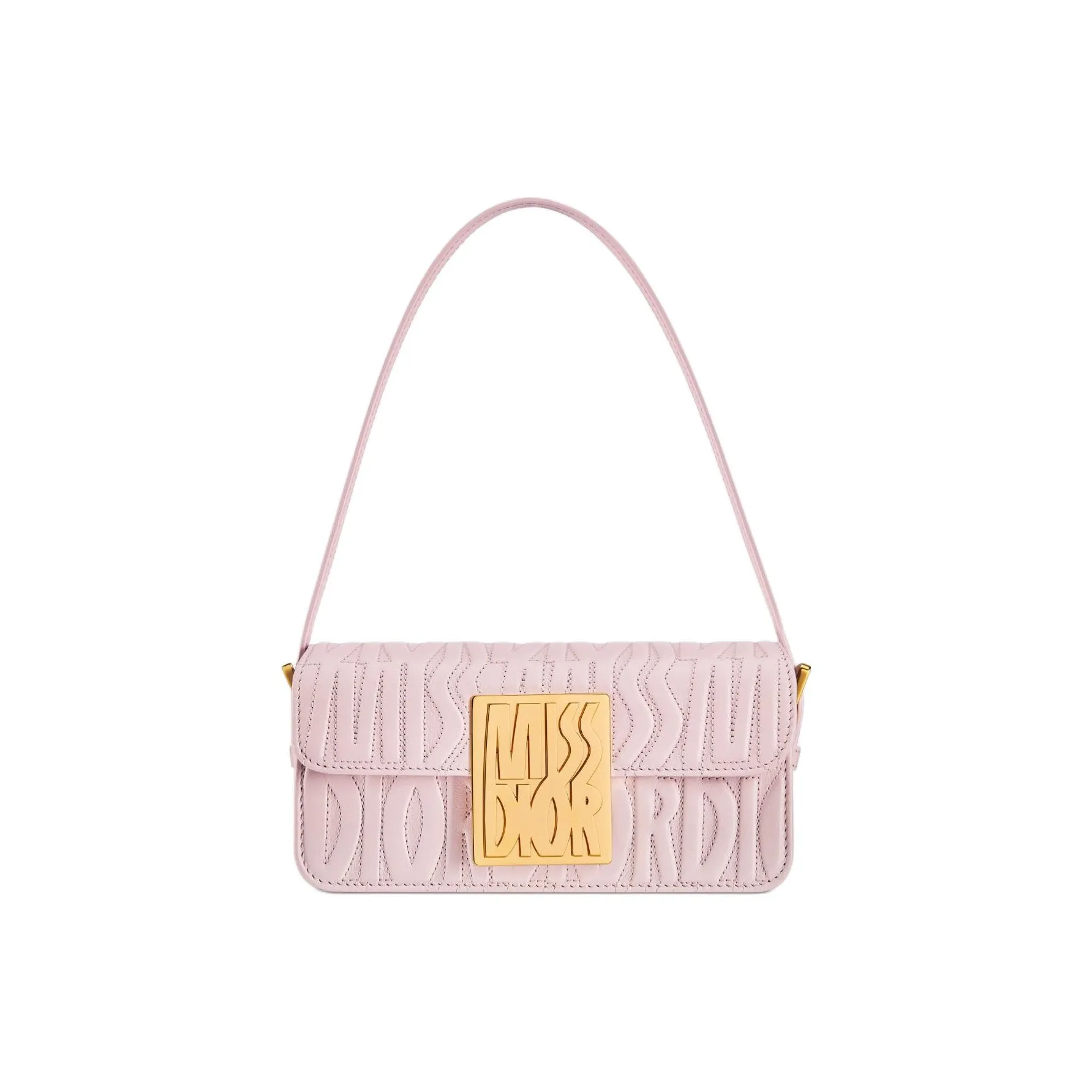 DIOR Miss Dior Cow Leather Handbag Shoulder Bag Women's Light Pink