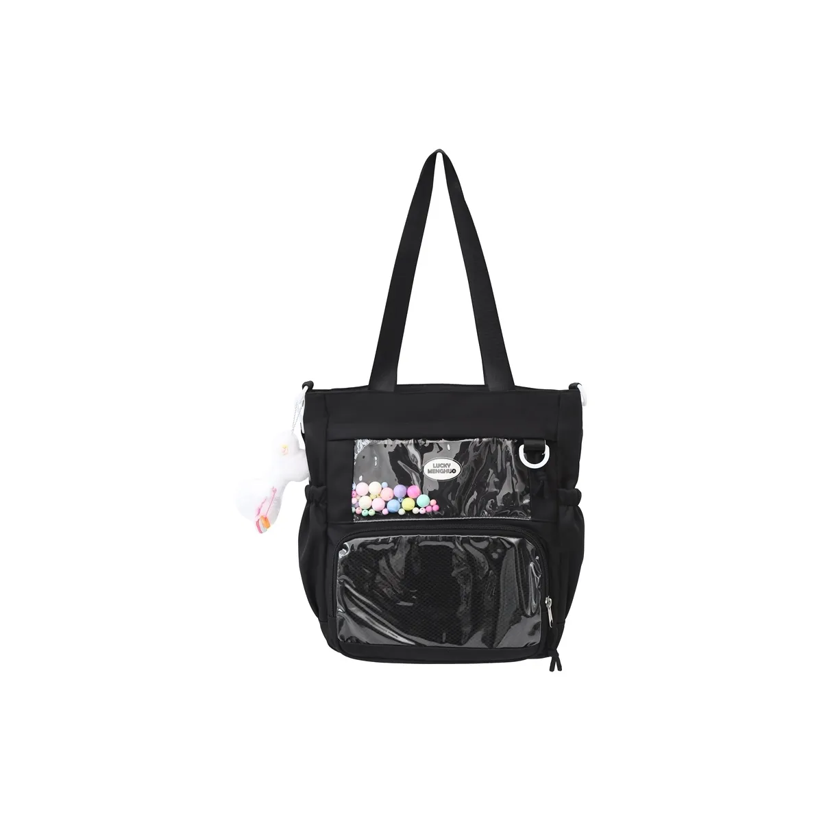 Travel Polyester Cotton Blend Crossbody Bag, Shoulder Bag Women's Black/White/Khaki/Blue/Yellow/Purple