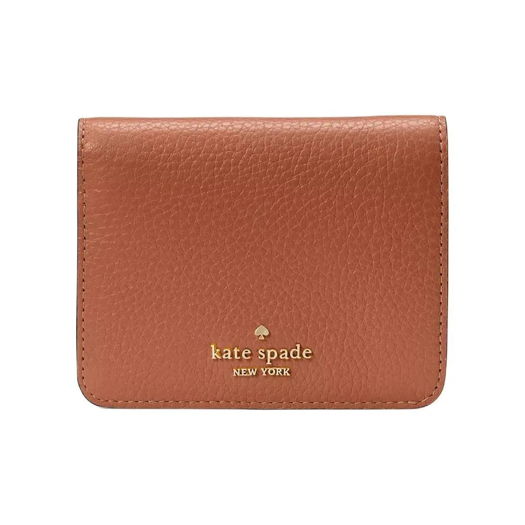 Kate Spade Pebble Leather Wallet Small Size Women's Brown