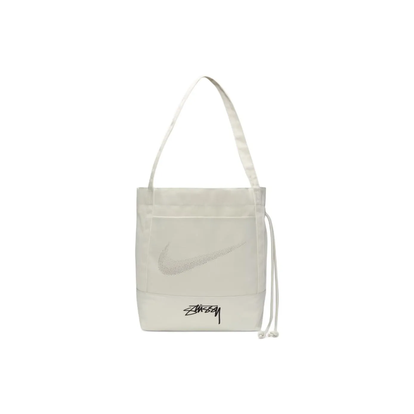 Nike Stussy Collaboration Canvas Tote Bag Shopping Bag Shoulder Bag Handbag Regular Unisex White