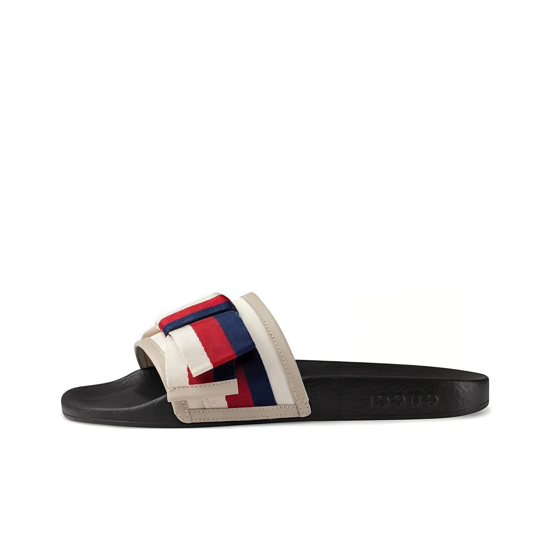 GUCCI Women's Satin Slide 'Web Bow' Women's