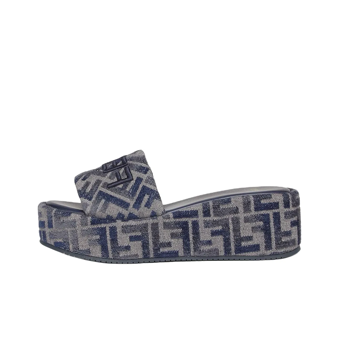 FENDI Ff Jacquard Denim Sandals Women's
