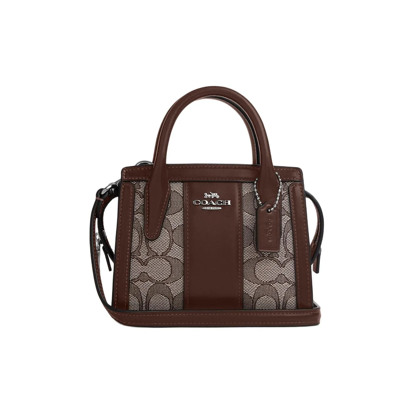 COACH Andrea Refined Calfskin Shoulder Bag, Crossbody Bag, Handbag Mini Women's Oak With Maple