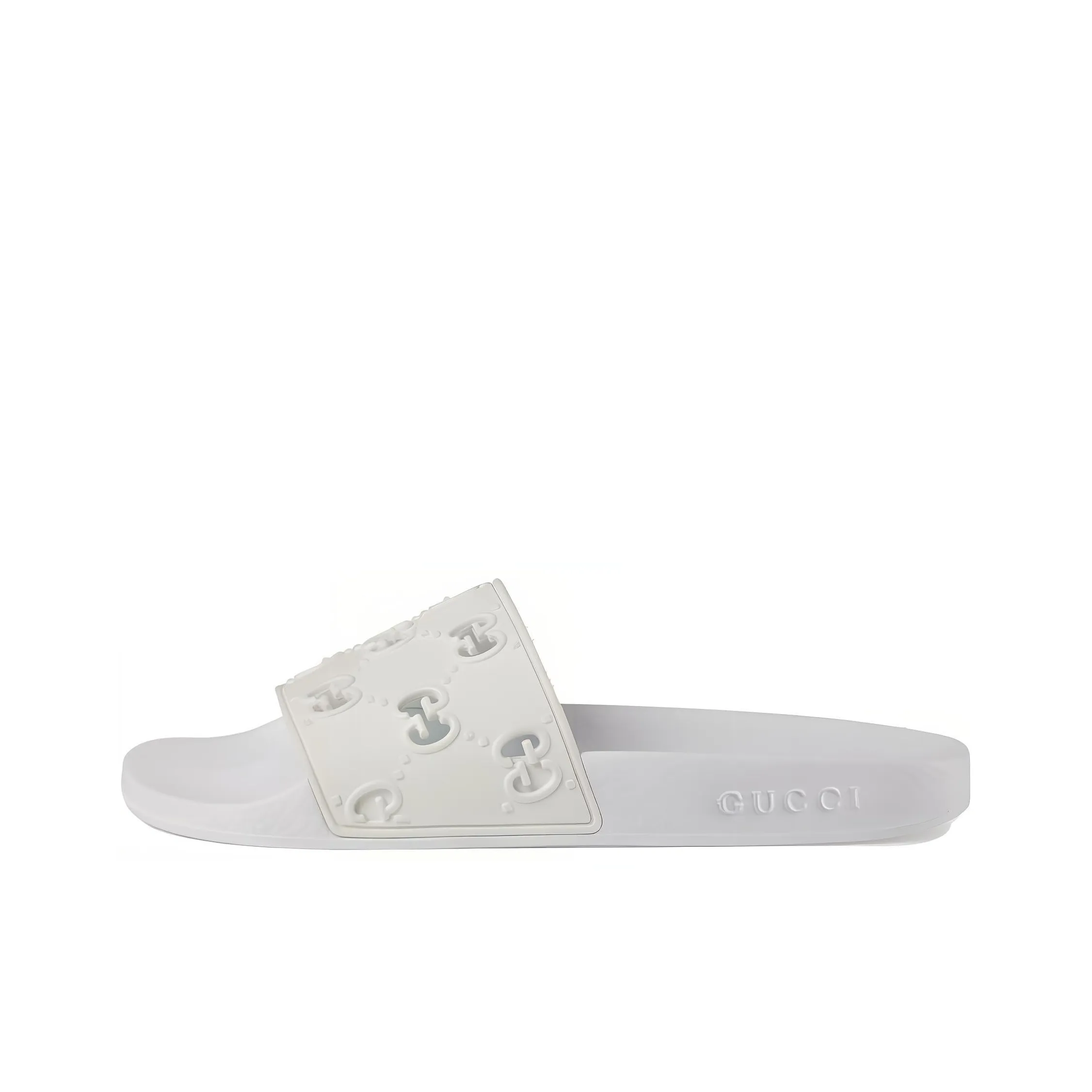 GUCCI Women's Rubber Gg Slide 'White' Women's